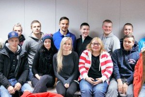 JYP-kapteeni Tuomas Pihlman opiskelijainfossa