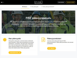 FISE-pätevyyden  haku digitaaliseksi – patevyyspalvelu.fi