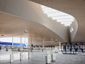Lentoterminaalin alakatto voitti Puupalkinnon